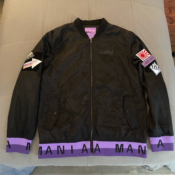 2017 Black and Purple Fall Out Boys Mania Tour Jacket - Picture 2 of 7